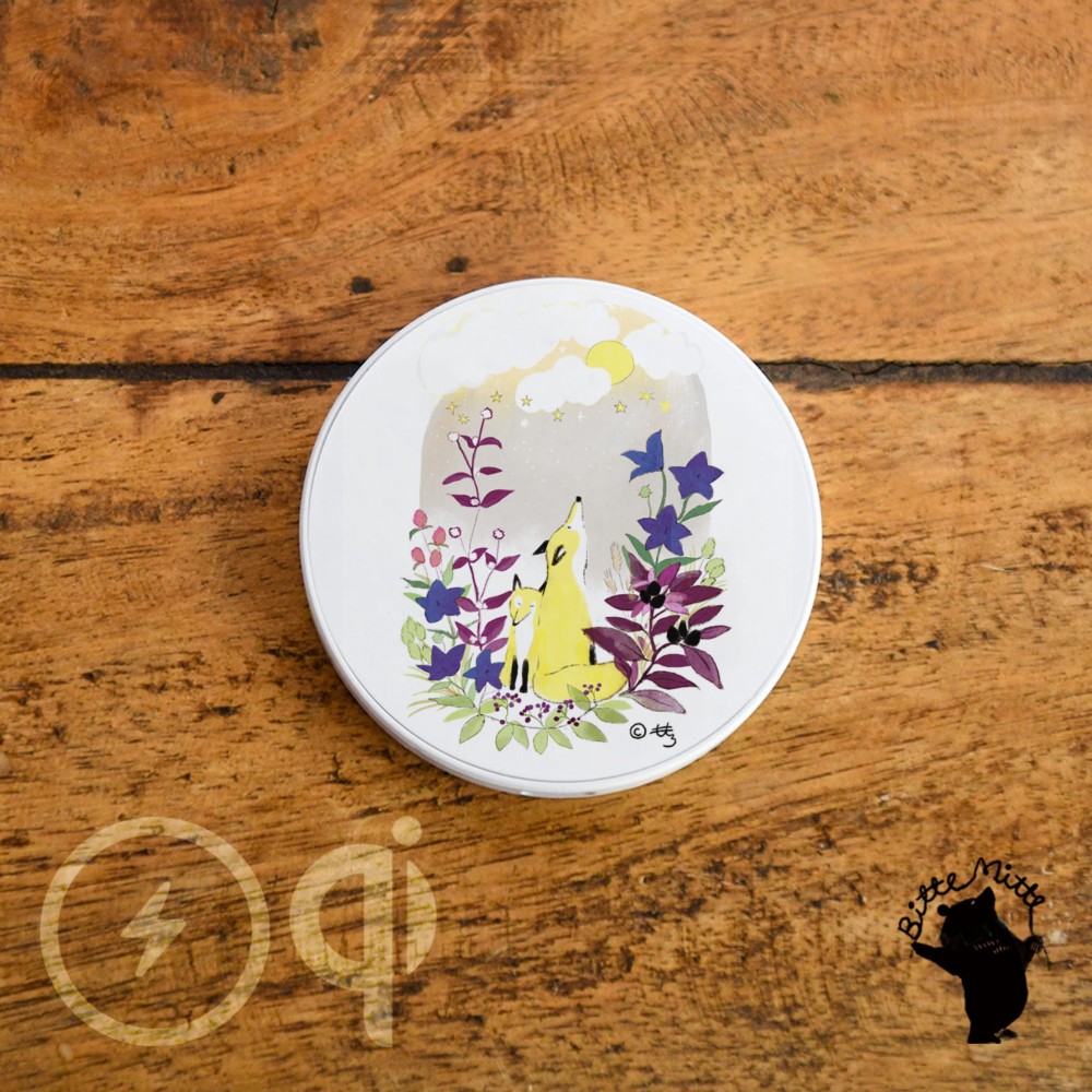 充電器 MagSafe iPhone13 iPhone12 ワイヤレス 充電 qi 秋 キツネ＊花＊日本の秋2024