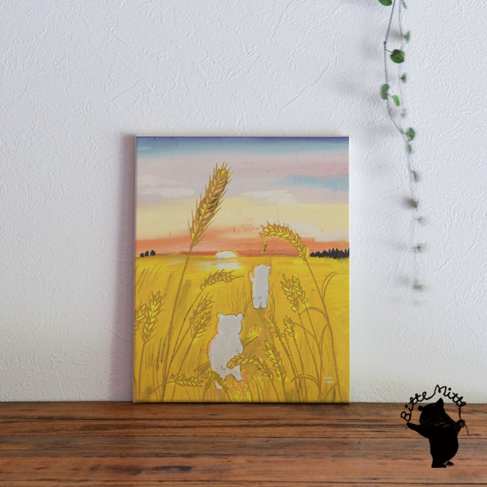 アートパネル ファブリック パネル ボード インテリア 絵画 北欧 クマ