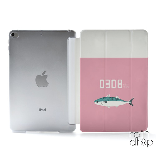 サバ缶のiPad ケース iPadケース アイパッド カバー ピンク 魚 iPad
