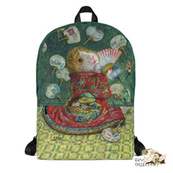 Rucksack 防水帆布背包 Bag Bag 全印花豚鼠繪畫和服可愛日式背包 第1張的照片