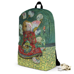 Rucksack 防水帆布背包 Bag Bag 全印花豚鼠繪畫和服可愛日式背包 第3張的照片