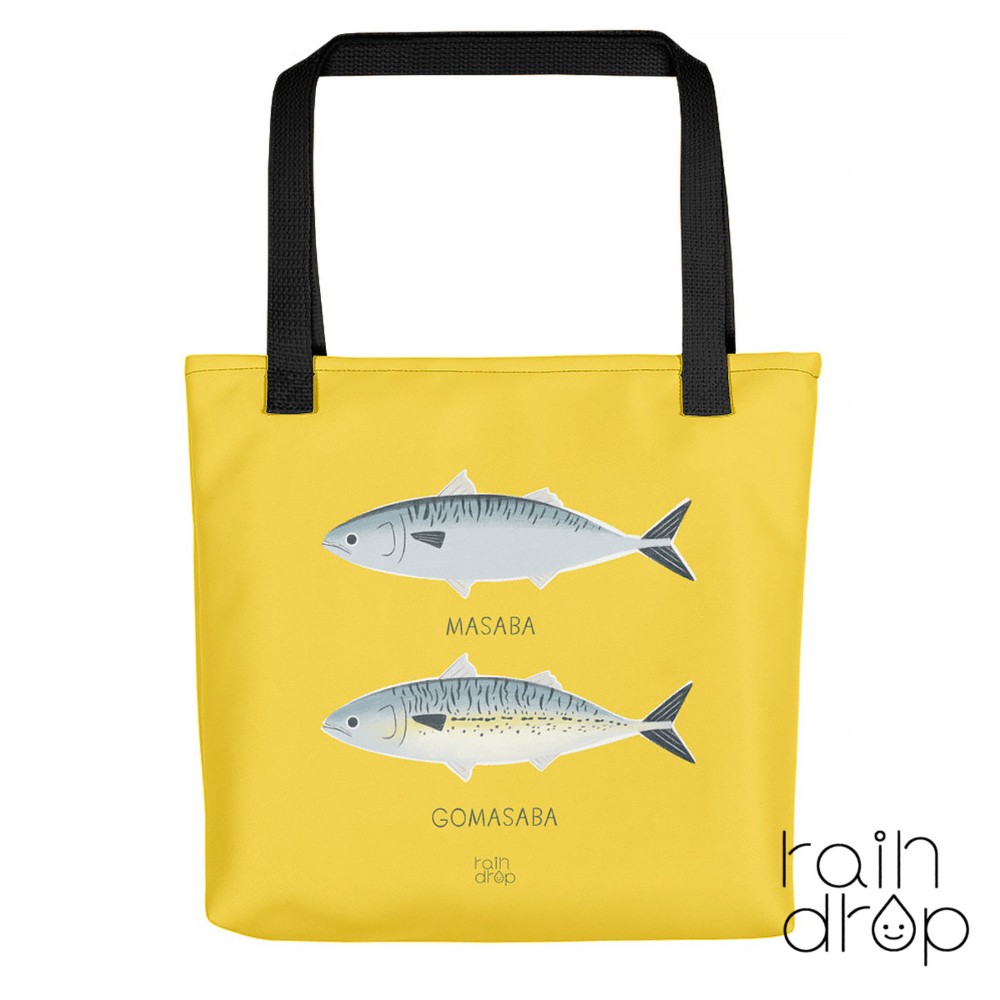 トートバッグ カバン バッグ 全面プリント トートバック かわいい おしゃれ 軽い 大きめ＊魚 サバ 4,849円