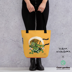 手提袋包款全身印花手提袋獨特個性輕大*Fujin Raijin日式風格 第4張的照片