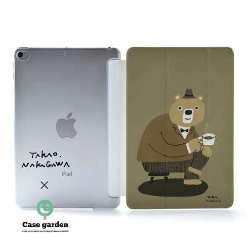 Apple iPad Air2 LINEクマデザインケース付き クマのiPad ケース iPadケース アイパッド カバー iPad Air4/Air3/Air2