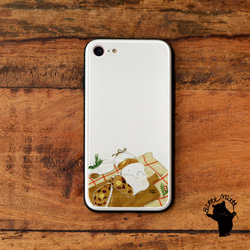 強化ガラスケース スマホケース iPhone12 iPhone 12 Pro Max クリスマス クマ 熊 名入れ可 1枚目の画像