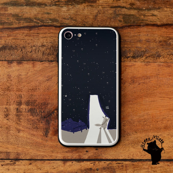 強化ガラスケース スマホケース iPhone12 iPhone 12 mini Pro Max 夜空 星＊名入れ可 1枚目の画像