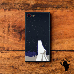 強化ガラスケース スマホケース iPhone12 iPhone 12 mini Pro Max 夜空 星＊名入れ可 2枚目の画像