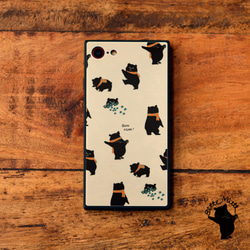 強化ガラスケース スマホケース iPhone12 iPhone 12 mini Pro Max クマ 熊＊名入れ可 2枚目の画像