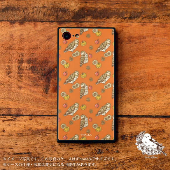 強化玻璃保護殼智慧型手機保護殼 iPhone11 iPhone 11 Pro Max 鳥貓頭鷹花短耳貓頭鷹 第1張的照片