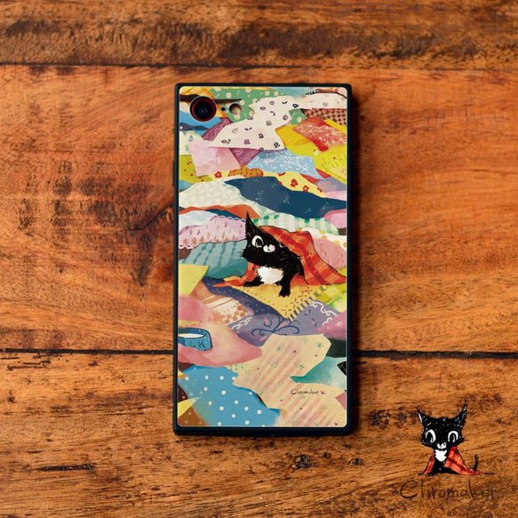 強化ガラス iPhoneケース iphone12 iphone 12 mini Pro Max 猫 ねこ＊名入れ 2枚目の画像