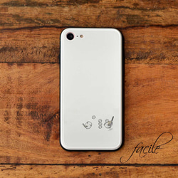 名入れ可 強化ガラス iPhoneケース iphone12 mini iphone 12 Pro Max シマエナガ 1枚目の画像