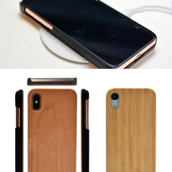 可以輸入木製智能手機殼 iPhone12 iPhone11 iPhoneSE 蘋果櫻桃樹名稱 第5張的照片