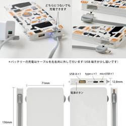 モバイルバッテリー 充電器 Qi ワイヤレス PSE 北欧 3枚目の画像