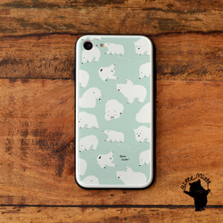 強化玻璃保護殼 iPhone 保護殼 iPhone12 iPhone 12 mini Pro Max 北極熊 *可刻名字 第1張的照片