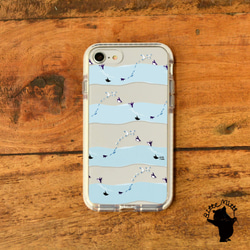透明*企鵝*iPhone透明手機殼，可刻有名字 第1張的照片