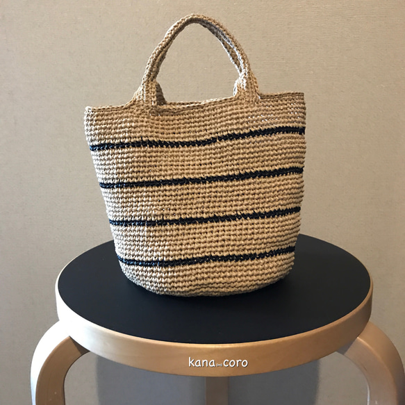 SALE】しましまボーダーかごバッグ かごバッグ kana⑅coro 通販