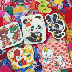 昭和レトロアップリケ27枚　無印良品のフレーム付 1_ecf1f2fd739767e9a33c3256e9a9