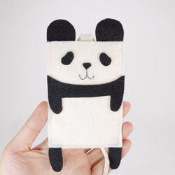 ✿可愛風雙層卡片套-方方熊貓✿ 第1張的照片