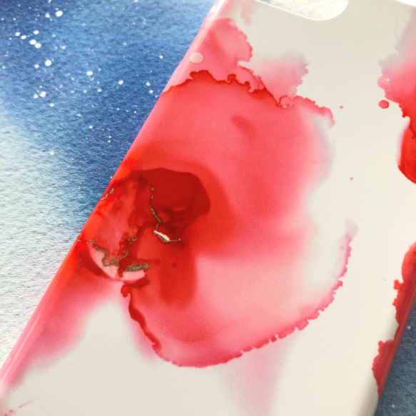 ★送料無料★*名入れ可*アルコールインクアートのスマホケース ハードケース 【受注生産】アンドロイド iPhoneケース 4枚目の画像