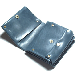 縫製のないふんわり２つ折り財布（牛革/プルアップ/ヌバック仕上げ） 2枚目の画像