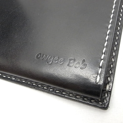 ボタンポケットの２つ折り財布（カラー：Black × Black） 5枚目の画像