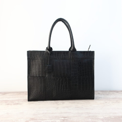 A4サイズしかくトートbag・ver2（ファスナー付き）☆彡ネイビー