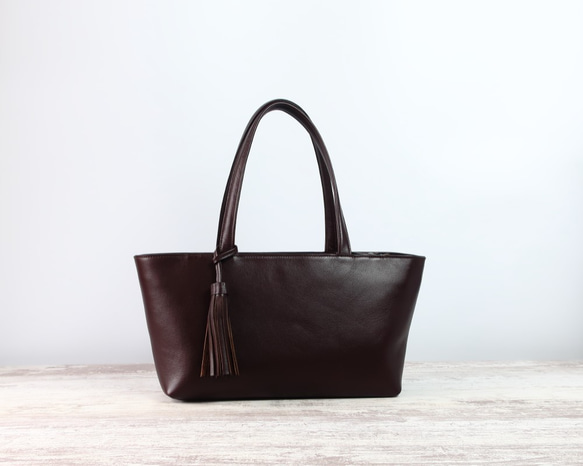 ダックストートMサイズ☆彡ファスナーver・ダークブラウン・受注製作