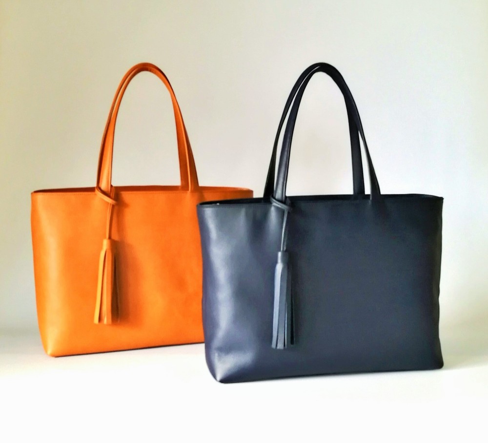 【ファスナーver 】A4サイズトートbag(L）☆彡受注商品・お色違いやカスタム可能です・オプション豊富