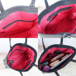 【ファスナーver 】A4サイズトートbag(L）☆彡受注商品・お色違いやカスタム可能です・オプション豊富 4枚目の画像