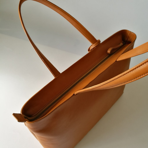 【ファスナーver 】A4サイズトートbag(L）☆彡受注商品・お色違いやカスタム可能です・オプション豊富 3枚目の画像