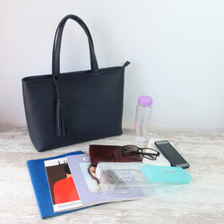 【ファスナーver 】A4サイズトートbag(L）☆彡受注商品・お色違いやカスタム可能です・オプション豊富 5枚目の画像