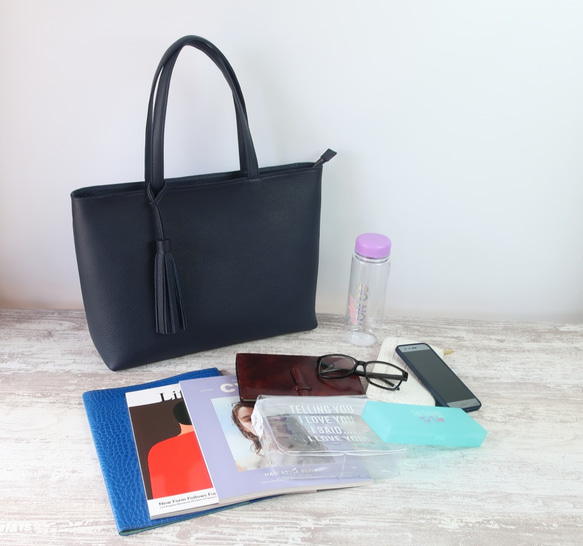 【ファスナーver 】A4サイズトートbag(L）☆彡受注商品・お色違いやカスタム可能です・オプション豊富 5枚目の画像