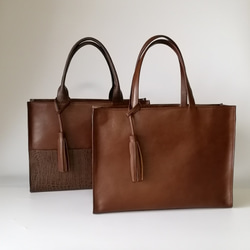 【人気シリーズ】A4サイズしかくトートbag☆彡外縫いver・受注製作・お色違いも対応可能です 1枚目の画像