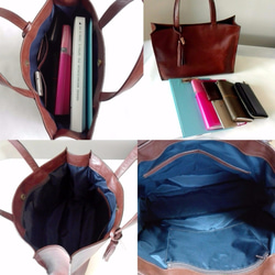 A4サイズしかくトートbag☆彡外縫いver・受注製作・お色違いも対応可能です 6枚目の画像