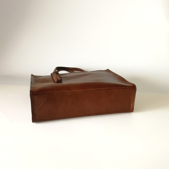 A4サイズしかくトートbag☆彡外縫いver・受注製作・お色違いも対応可能です 5枚目の画像