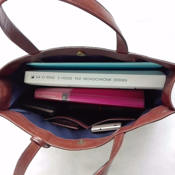 A4サイズしかくトートbag☆彡外縫いver・受注製作・お色違いも対応可能です 納期は約4週間～になります 状況により異なります 宅急便で受け取り去れずに