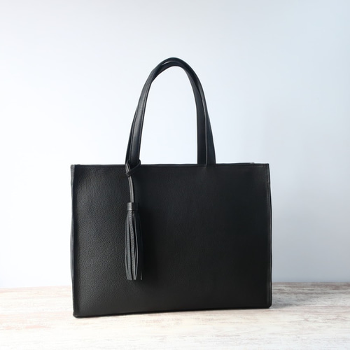 A4サイズしかくトートbag(ファスナーver)☆彡外縫いver・受注製作・お