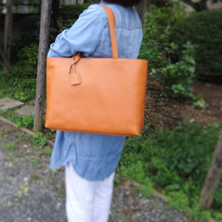 A4サイズトートbag（Ｌ）☆ダークブラウン☆彡 6枚目の画像