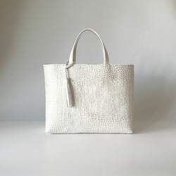 A4尺寸手提袋（L）☆彡石白色·訂單生產 第1張的照片