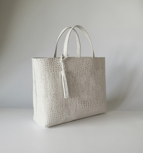 A4尺寸手提袋（L）☆彡石白色·訂單生產 第8張的照片