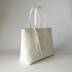A4尺寸手提袋（L）☆彡石白色·訂單生產 第3張的照片