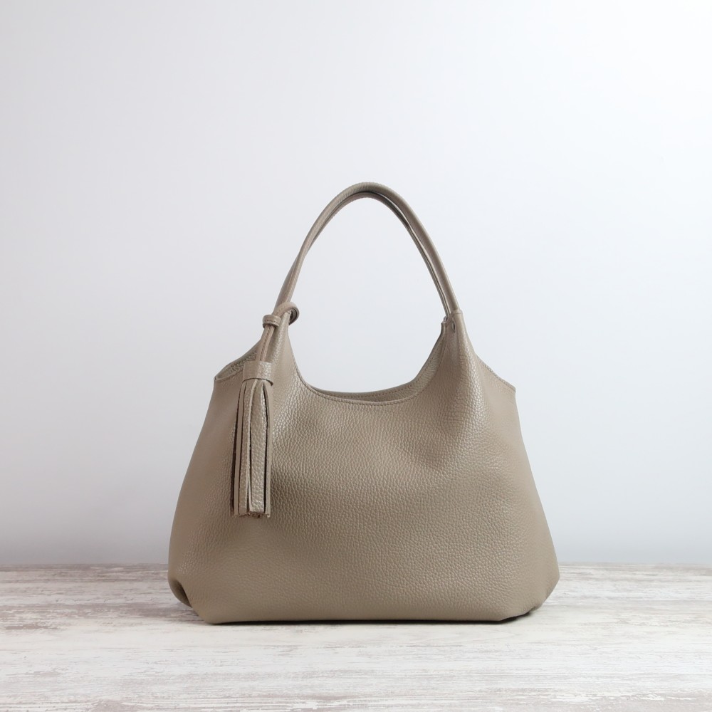 naoaoトートバッグ☆彡モカ・シュリンクレザー・受注商品