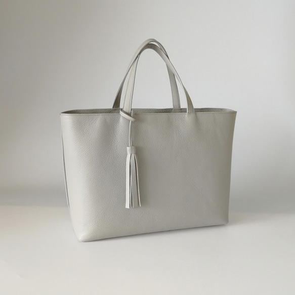 A4サイズトートbag（L）・マチ13㎝.ver☆彡ライトグレー/受注