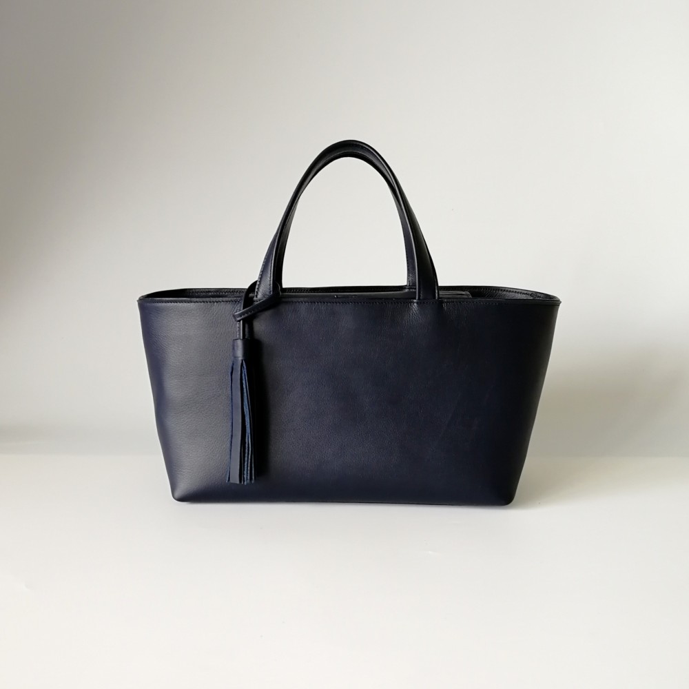 ダックストートＭサイズ☆彡ネイビー・受注製作・内カブセ付