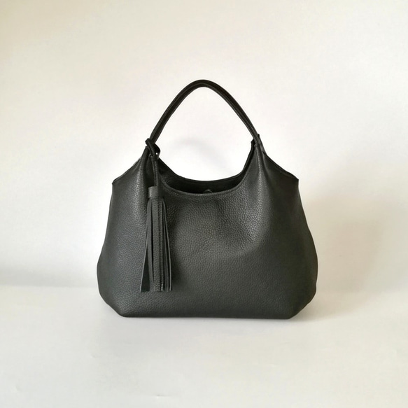 naoao手提袋☆彡黑色·收縮皮革·訂購產品 第9張的照片