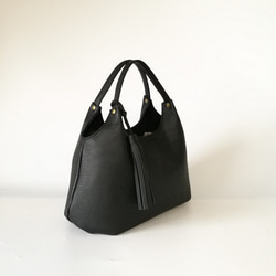 naoao手提袋☆彡黑色·收縮皮革·訂購產品 第3張的照片