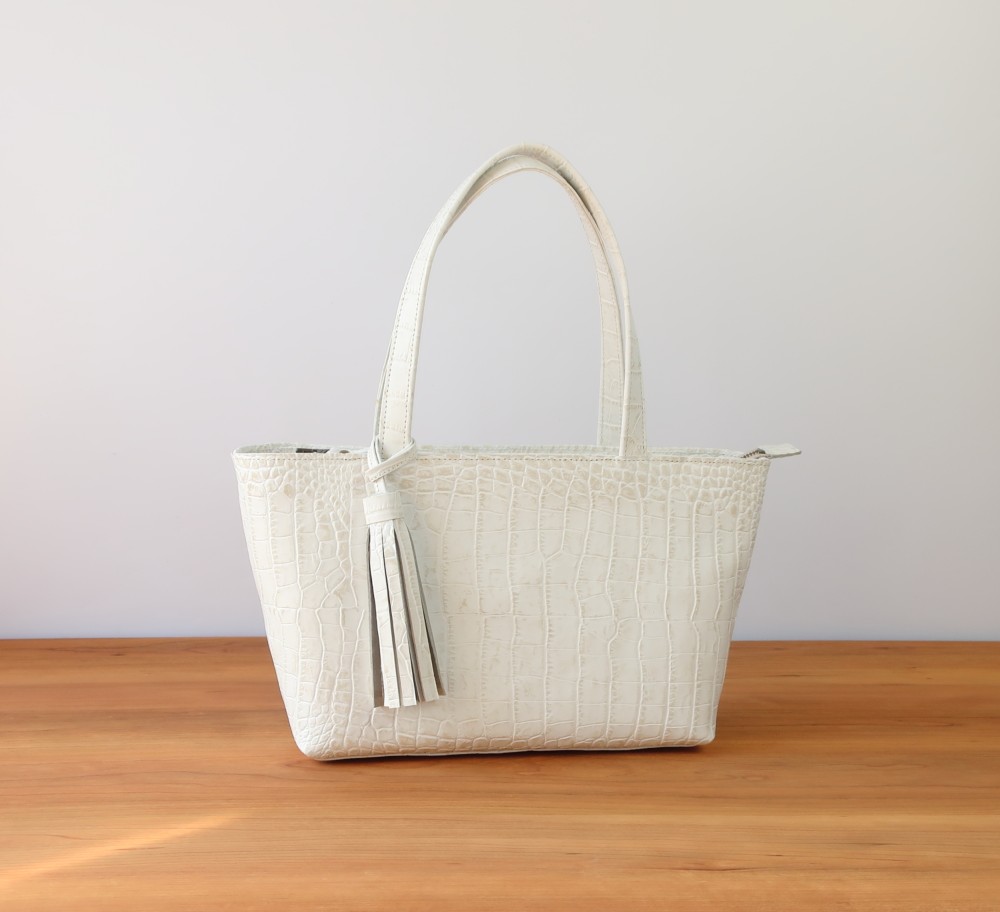 ダックストートＳサイズ☆彡ファスナーver☆ストーンホワイト・受注生産