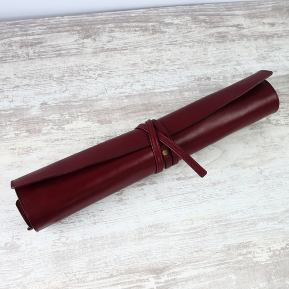 革の包丁ケース・ロールタイプ☆彡受注生産 皮、革、レザー T1568012609(12000円)