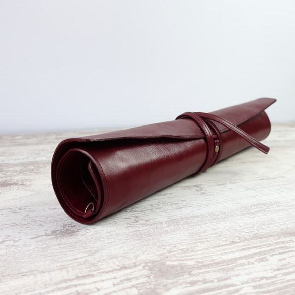 革の包丁ケース・ロールタイプ☆彡受注生産 皮、革、レザー T1568012609(12000円)