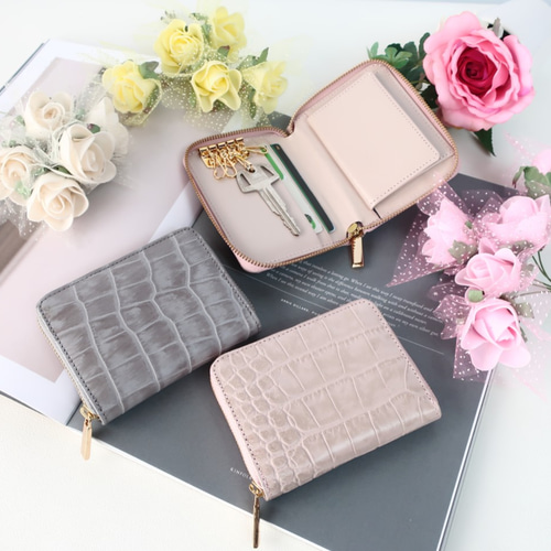 マルチケース（鍵＆カード＆コイン収納）3wayラウンドファスナー☆彡